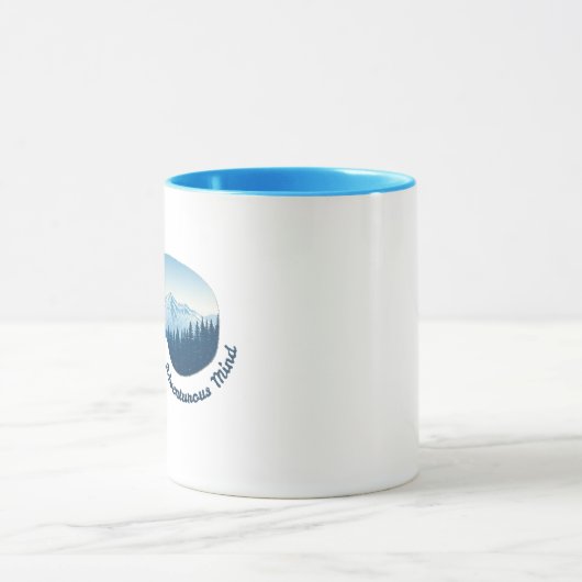 Adventure Ski Goggle Mountain Reflection  マグカップ (中央)