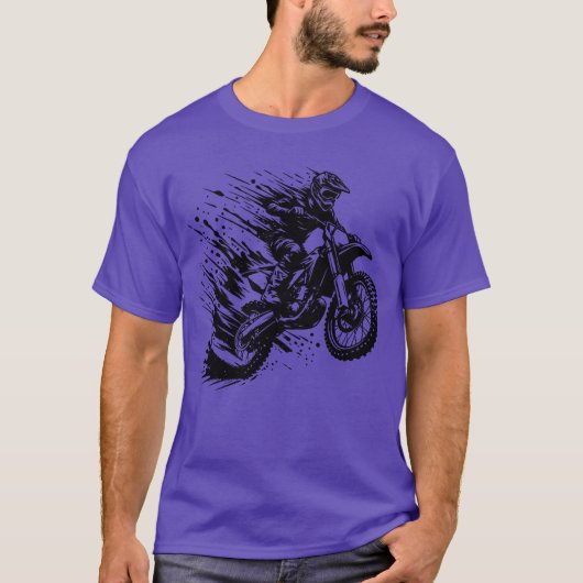 Adventure Sport Motocross Hobby Style Drawing frie Tシャツ (正面)