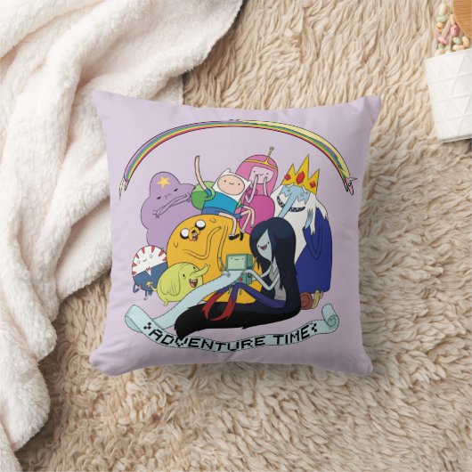 Adventure Time | BMO Group Graphic クッション (ブランケット)