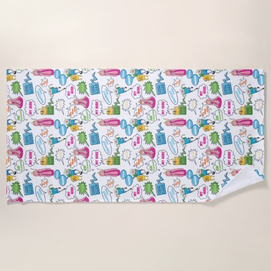 Adventure Time | Character Call-Out Pattern ビーチタオル (正面)