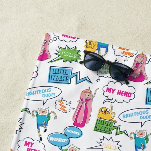 Adventure Time | Character Call-Out Pattern ビーチタオル (インサイチュ)