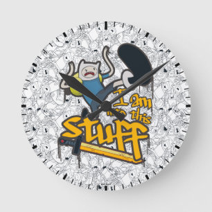 Adventure Time Finn "I Am Into This Stuff" ラウンド壁時計