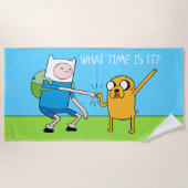 Adventure Time | Finn & Jake Fist Bump ビーチタオル (正面)
