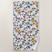 Adventure Time | Triangular Character Pattern ビーチタオル (正面)