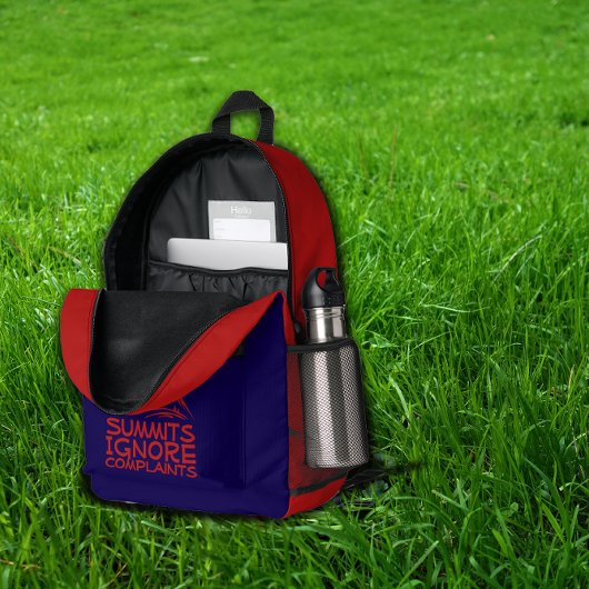 Adventure Trail Hiking  blue red Backpack  プリントバックパック