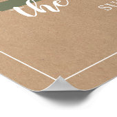 Adventure Trailer Camper Blue Boy Baby Shower ポスター (角)