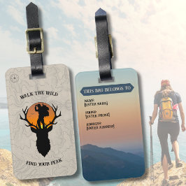 Adventure Travel Hiking Wilderness Gear ラゲッジタグ