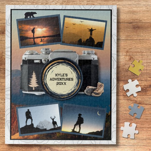Adventure Travel Keepsake Photo Collage ジグソーパズル