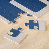 Adventure Travel Lover Typography Blue Modern ジグソーパズル (側面)