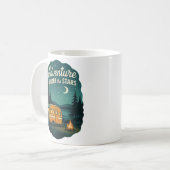 Adventure Under the Stars Retro Camping Art コーヒーマグカップ (正面左)