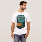 Adventure Under the Stars Retro Camping Art Tシャツ (正面フル)