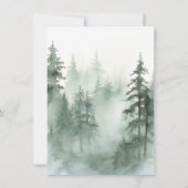 Adventure Watercolor Forest Baby Shower 招待状 (裏面)