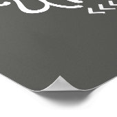 adventurer typography fquote poster gray and white ポスター (角)