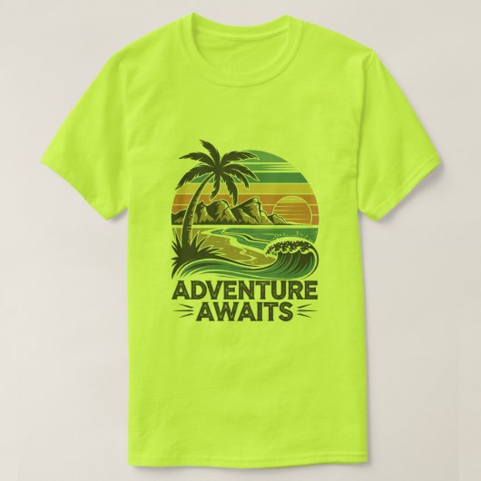 Adventures Await: Bold Exploration T-Shirt Design Tシャツ (デザイン正面)