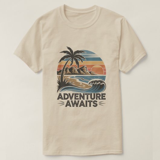 Adventures Await: Bold Exploration T-Shirt Design Tシャツ (デザイン正面)