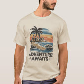 Adventures Await: Bold Exploration T-Shirt Design Tシャツ (正面)
