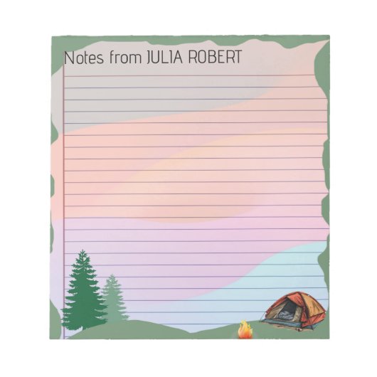 Adventures Await: Camp Notepadからのメモ ノートパッド (正面)