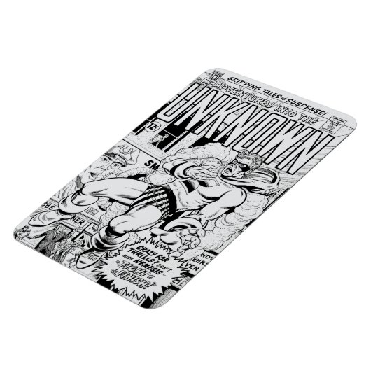 'Adventures into the Unknown' Lite Grey Magnet マグネット (左側)