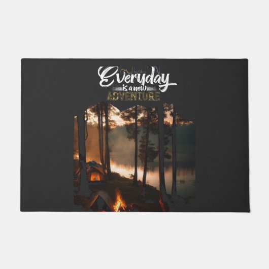 Adventures with Camping ドアマット (正面)
