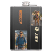 Adventurous Airedale Hiker Wilderness Explorer フラスク (裏面)