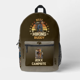 Adventurous Airedale Hiker Wilderness Explorer プリントバックパック