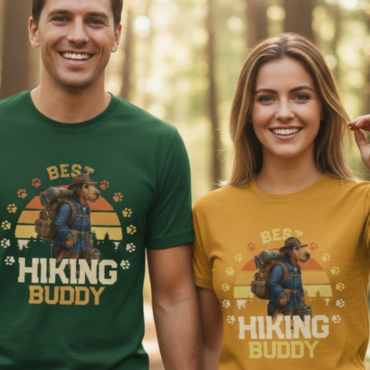 Adventurous Airedale Hiker Wilderness Explorer Tシャツ