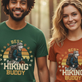 Adventurous Alaskan Malamute Hiker Wilderness  Tシャツ