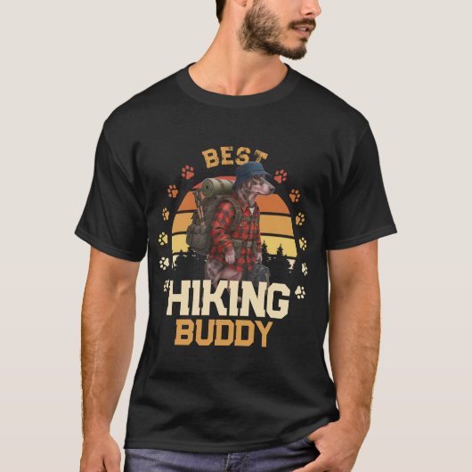 Adventurous American Hairless Terrier Hiker  Tシャツ (正面)