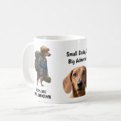 Adventurous Dachshund Hiker Home Is Where My Pack コーヒーマグカップ (正面左)