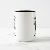 Adventurous Dachshund Hiker Home Is Where My Pack ツートーンマグカップ (中央)