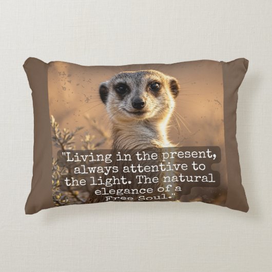 Adventurous Meerkat Living アクセントクッション (正面)
