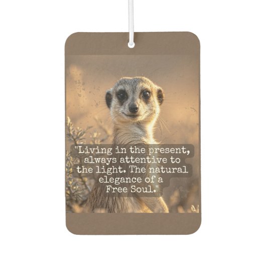 Adventurous Meerkat Living カーエアーフレッシュナー (正面)