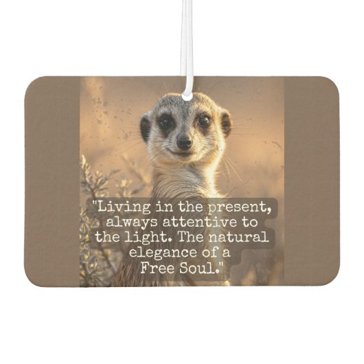 Adventurous Meerkat Living カーエアーフレッシュナー (正面)