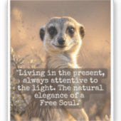 Adventurous Meerkat Living シール (正面)