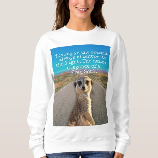 Adventurous Meerkat Living スウェットシャツ (正面)