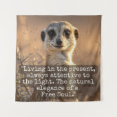 Adventurous Meerkat Living タペストリー (正面)