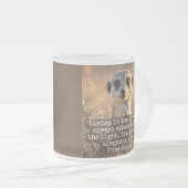 Adventurous Meerkat Living フロストグラスマグカップ (正面右)