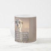 Adventurous Meerkat Living フロストグラスマグカップ (正面左)