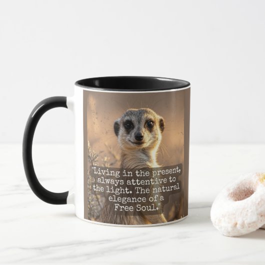 Adventurous Meerkat Living マグカップ (ドーナツ)