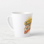 Adventurous Travel and Sunshine Slogan カフェラテマグ (左アングル)