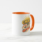 Adventurous Travel and Sunshine Slogan マグカップ (正面右)