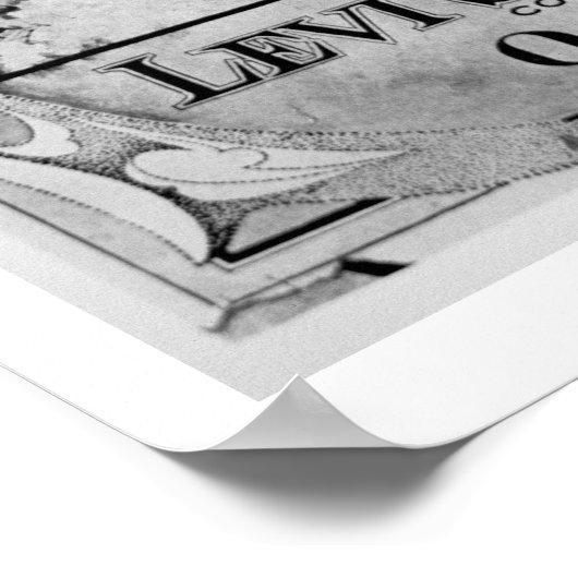 Advert for Levi Strauss & Co, c.1900 (litho) ポスター (角)