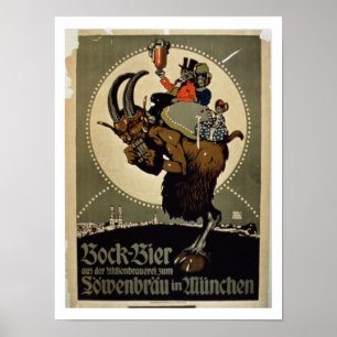 Advertisement for 'Bock Beer from Lowenbrau Brewer ポスター
