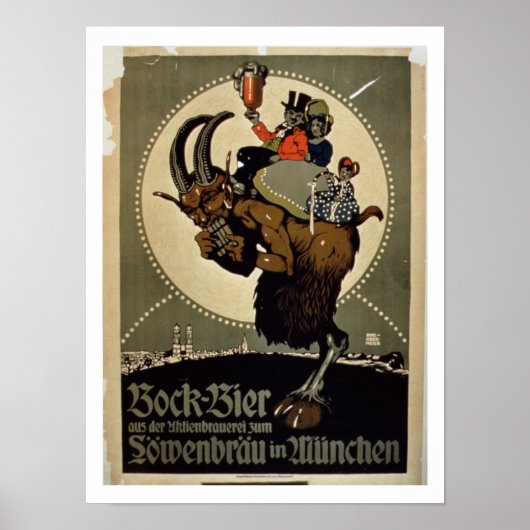 Advertisement for 'Bock Beer from Lowenbrau Brewer ポスター (正面)