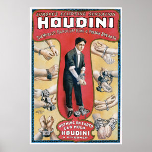 Advertizing PosterヴィンテージのHoudiniの手錠王 ポスター