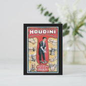 Advertizing PosterヴィンテージのHoudiniの手錠王 ポストカード (スタンド正面)