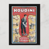 Advertizing PosterヴィンテージのHoudiniの手錠王 ポストカード (正面)
