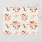 Advice and Wishes Fall Pumpkin Bridal Shower Card 招待状 (裏面)