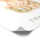  Advice and Wishes New Parents Bunny Baby Shower  ポスター (角)