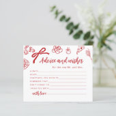 Advice and wishes Thats Amore Italian Bridal Card (スタンド正面)